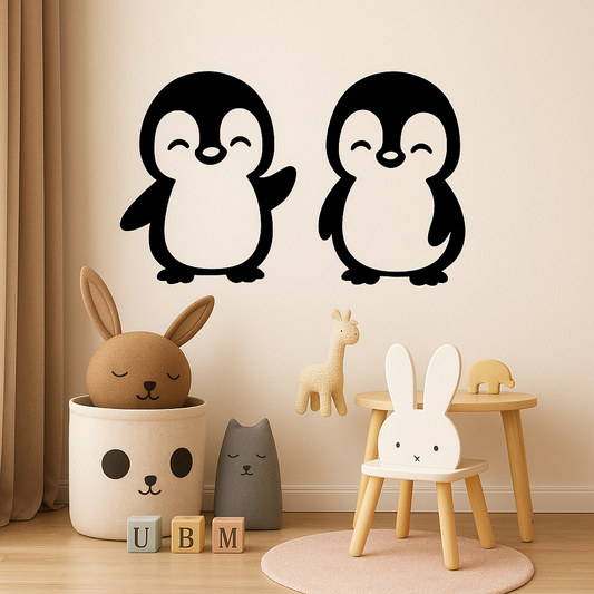 Happy Penguin Duo - Wall Decor