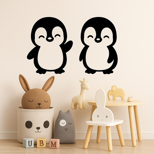 Happy Penguin Duo - Wall Decor