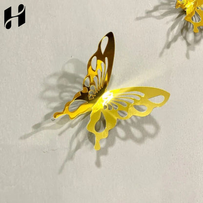 DIY 3D New 2024 Acrylic Mirror Butterflies for Wall Decor