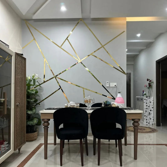 DIY Acrylic Mirror Strips Decor - Wall Decorations