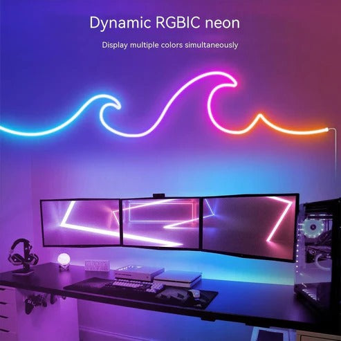 5-Meter Multicolor LED Neon Light – Remote & Mobile Control for Customizable Decor
