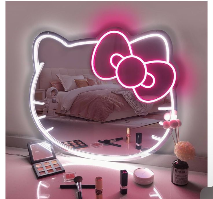 Hello Kitty Neon Selfie Mirror - Neon Lights