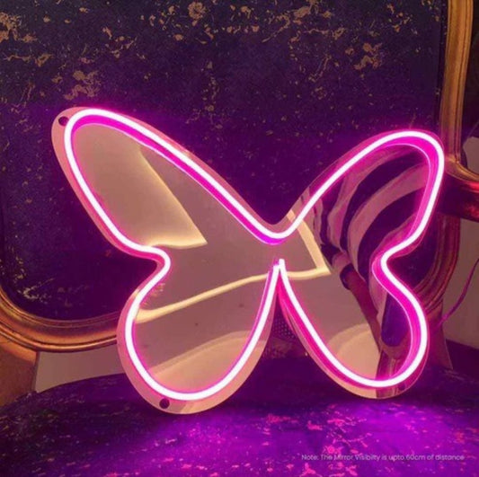 Butterfly Selfie Neon Mirror - Neon Light