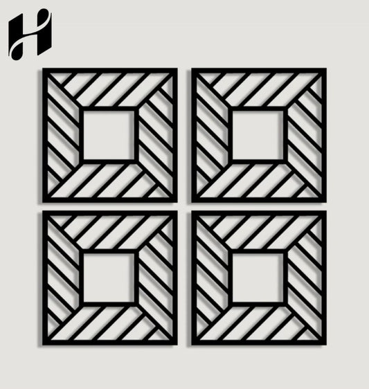 Set 4 Jharokha Jali for MDF Wall Decore