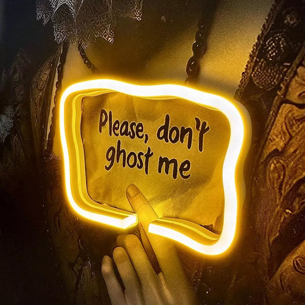 Please Dont Ghost Me - Neon Wall Frame