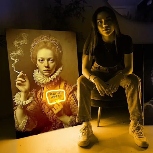 Please Dont Ghost Me - Neon Wall Frame