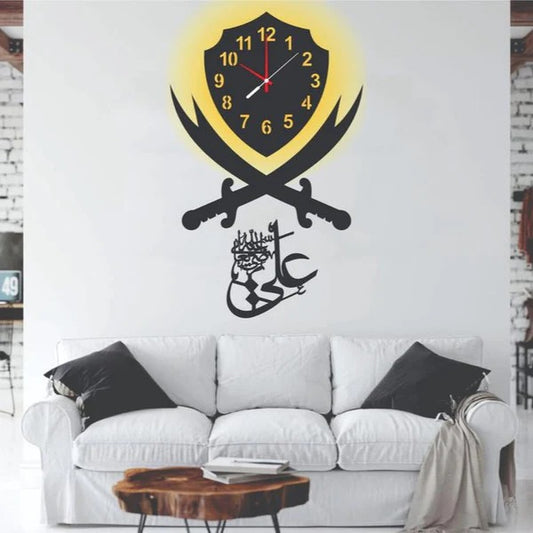 Hazrat Ali(R.A) - MDF Wall Clock with Light