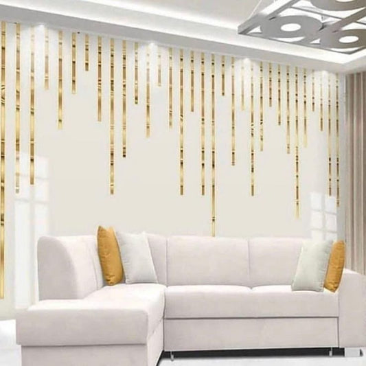 DIY Acrylic Mirror Strips Decor - Wall Decorations